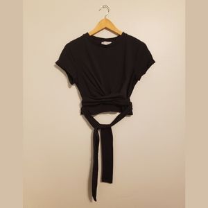 Modern Citizen Short Sleeve Wrapped Waist Top